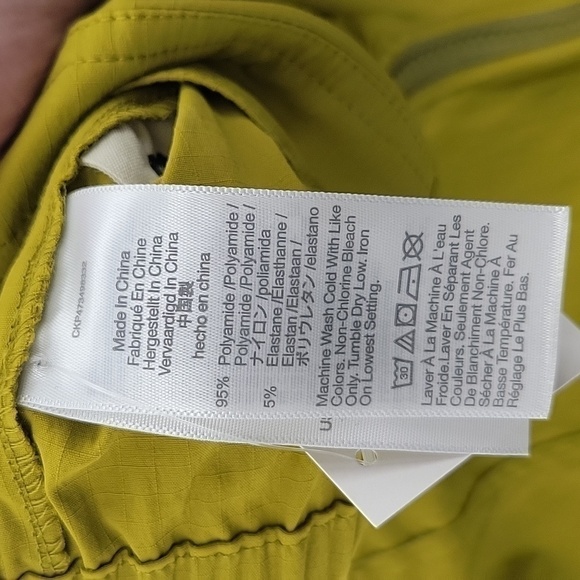 Madewell Zip-Front Tapered Shorts in Citrus Lime size XL NWT NL318 - Picture 10 of 12